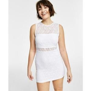 MSRP $60 Bar III Lace Mini Dress White Size Medium